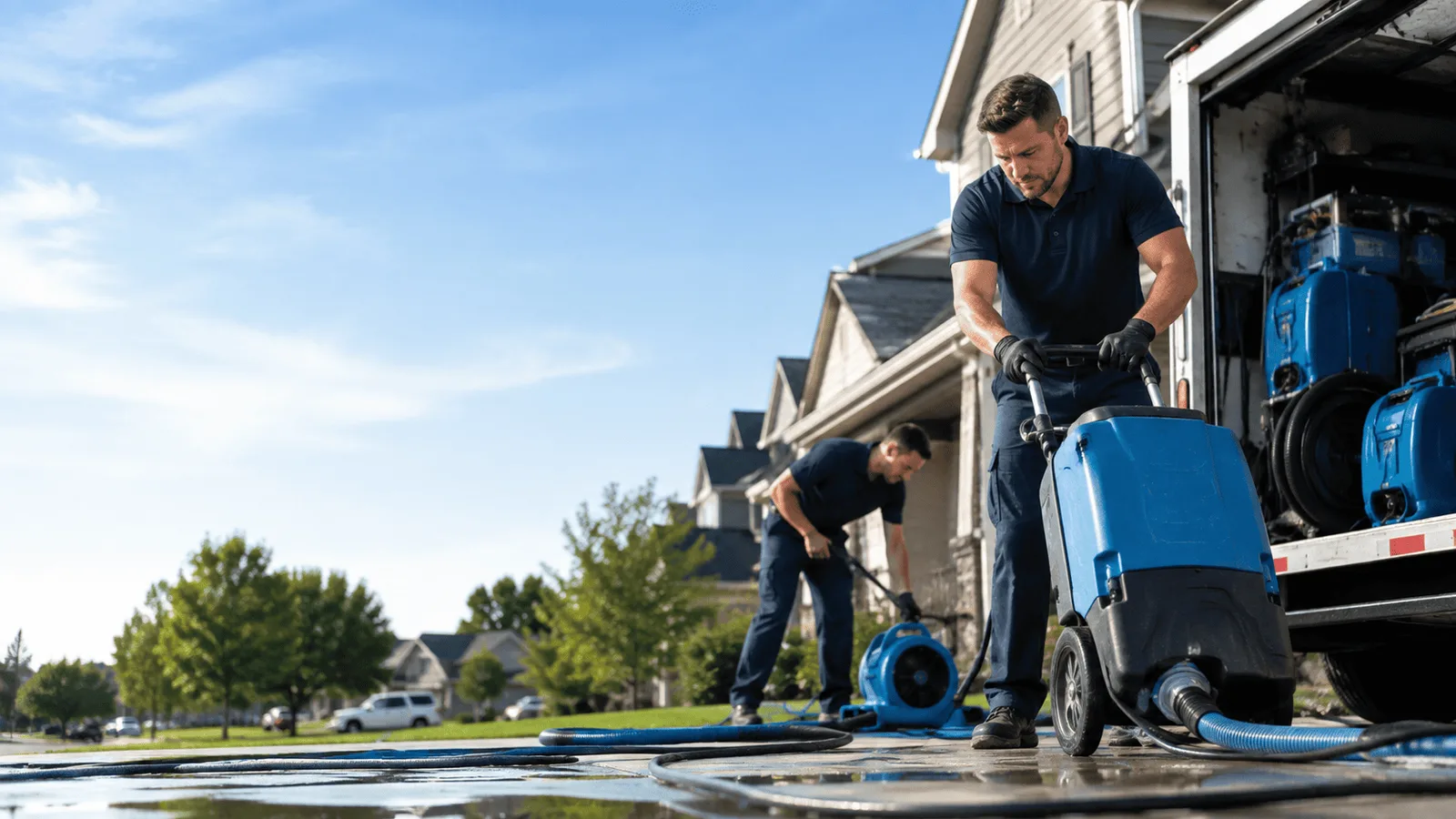 Dehumidification being performed in Allegany, NY